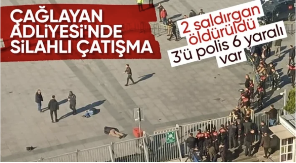 Adalet Sarayı önünde silahlı saldırı girişimi: 3'ü polis 6 yaralı