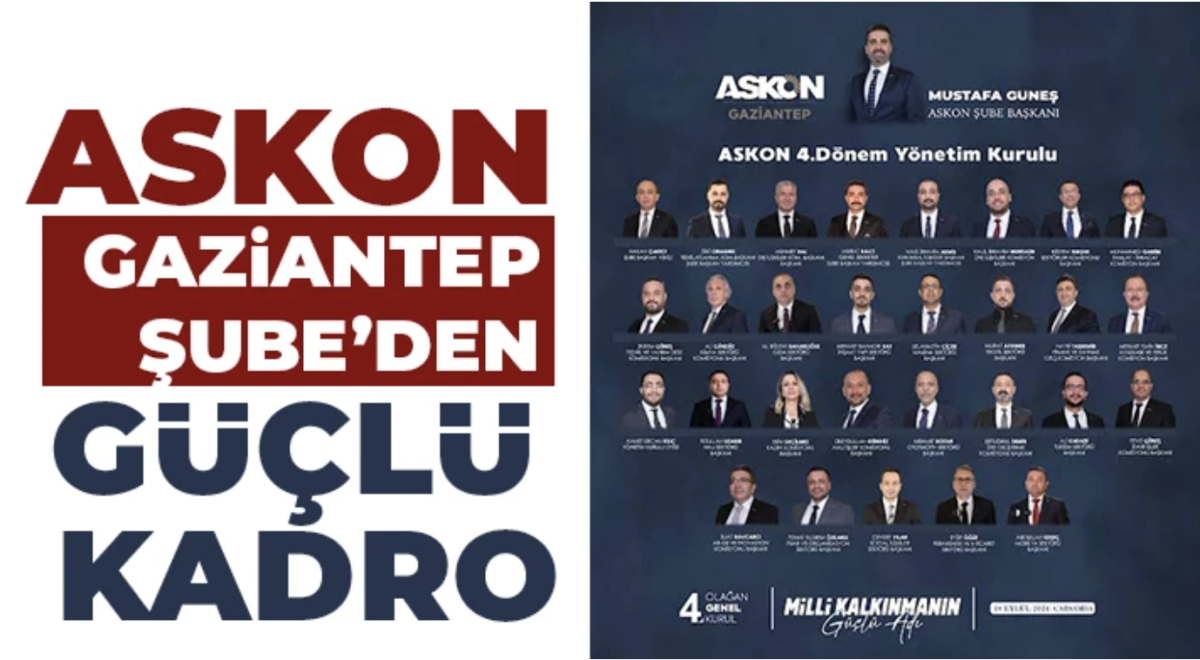 ASKON Gaziantep Şube’den Güçlü Kadro