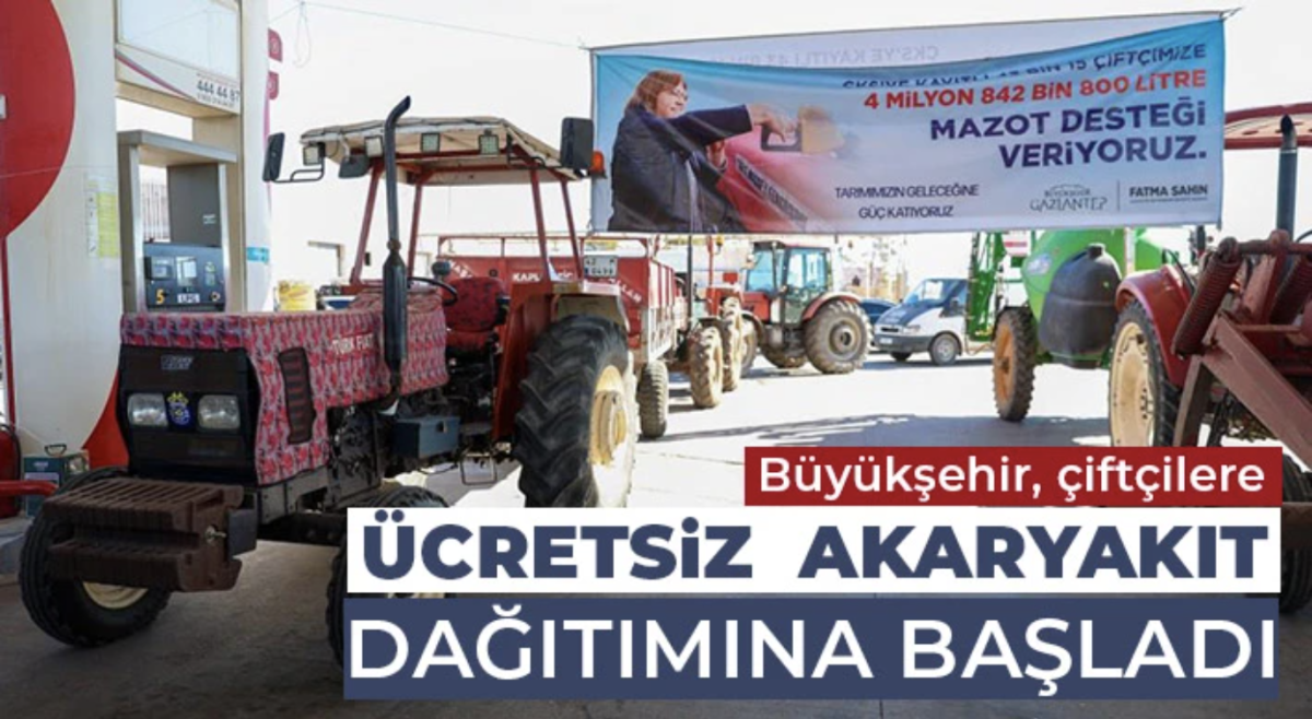 Büyükşehir, çiftçilere ücretsiz akaryakıt dağıtımına başladı