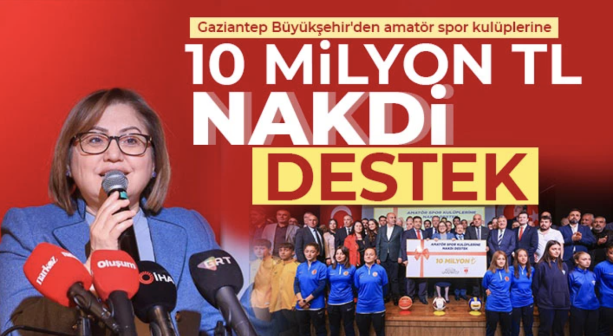 Gaziantep Büyükşehir'den amatör spor kulüplerine 10 milyon TL nakdi destek