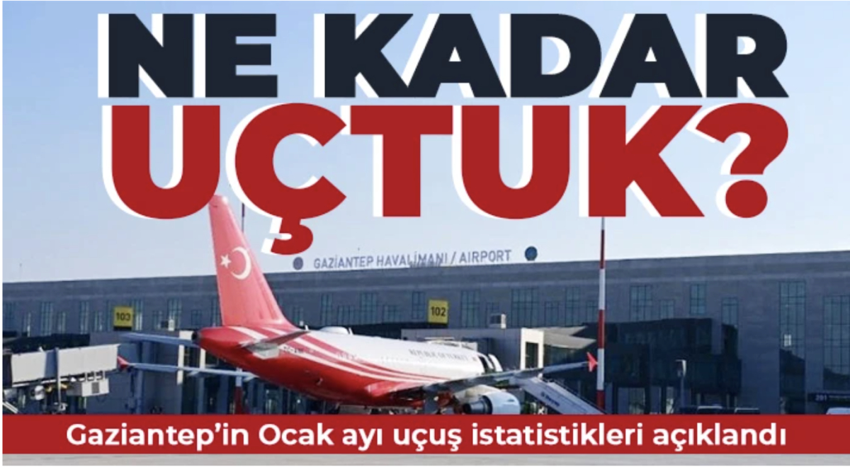 Gaziantep’in Ocak ayı uçuş istatistikleri açıklandı