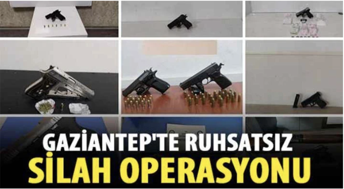 Gaziantep'te çok sayıda kaçak silah ele geçirildi