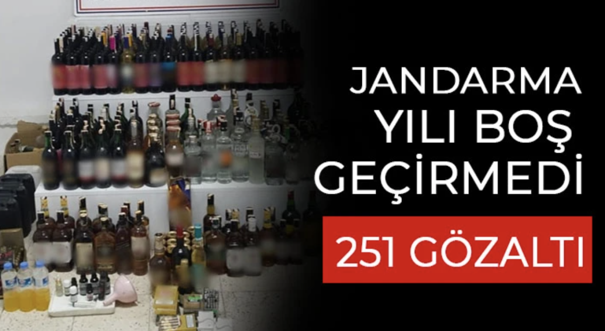 Jandarma yılı boş geçirmedi! 251 gözaltı 