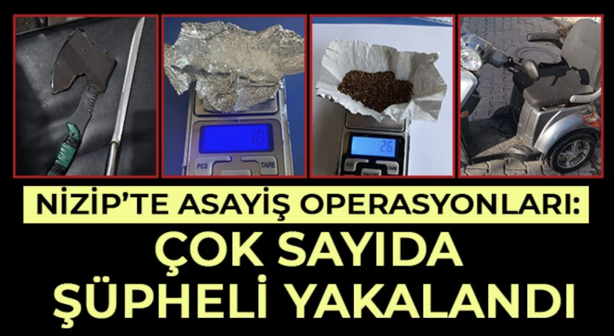 Nizip’te Asayiş Operasyonları: Çok Sayıda Şüpheli Yakalandı