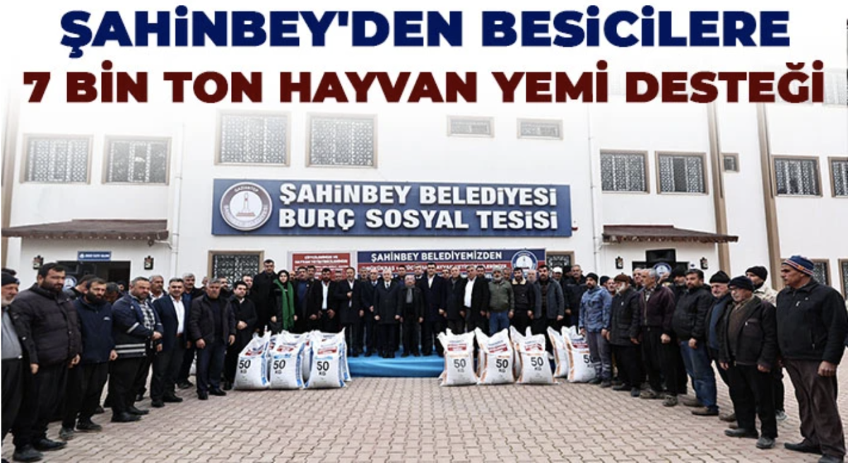 Şahinbey'den besicilere 7 bin ton hayvan yemi desteği