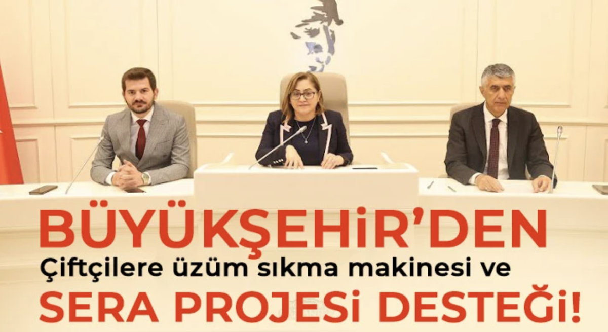 Büyükşehir’den çiftçilere üzüm sıkma makinesi ve sera projesi desteği!