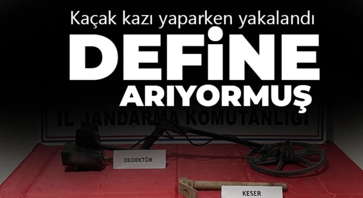 Kaçak kazı yaparken yakalandı! Define arıyormuş 