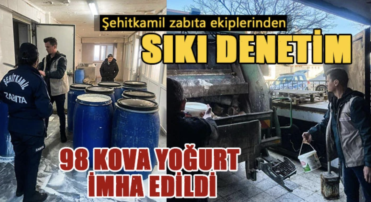 Şehitkamil zabıta ekiplerinden sıkı denetim