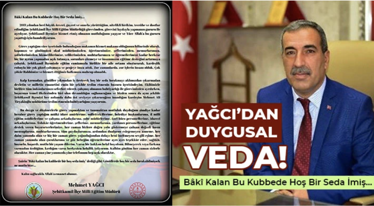 Yağcı’dan duygusal veda 